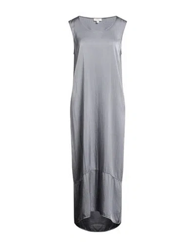 Crossley Woman Maxi Dress Grey Size S Silk, Elastane In Gray