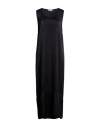 Crossley Woman Maxi Dress Midnight Blue Size L Silk, Elastane In Black