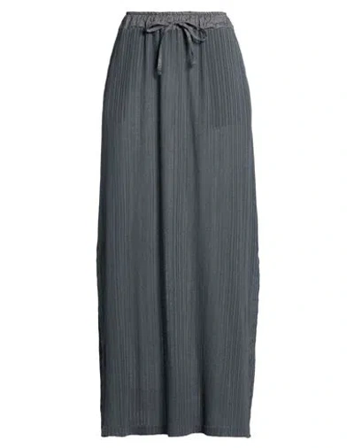 Crossley Woman Maxi Skirt Charcoal Size M Cotton, Linen, Polyamide In Gray