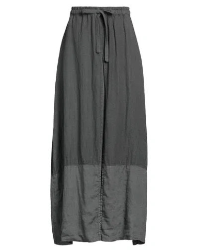 Crossley Woman Maxi Skirt Charcoal Size S Linen In Grey