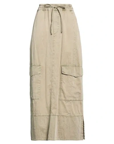 Crossley Woman Maxi Skirt Khaki Size Xs Cotton, Elastane In Neutral