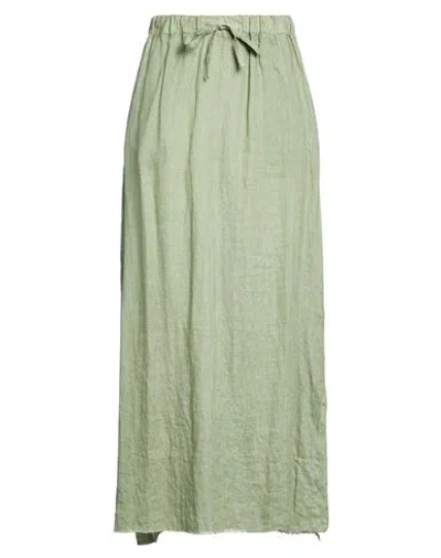 Crossley Woman Maxi Skirt Sage Green Size S Linen