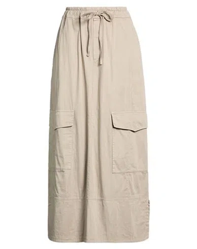 Crossley Woman Maxi Skirt Taupe Size M Cotton, Elastane In Neutral