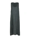 Crossley Woman Midi Dress Charcoal Size M Linen In Grey