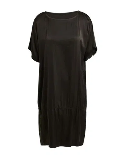 Crossley Woman Midi Dress Dark Green Size M Silk, Elastane