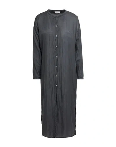 Crossley Woman Midi Dress Grey Size M Cotton, Silk In Gray