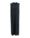 Crossley Woman Midi Dress Lead Size M Cotton In Black