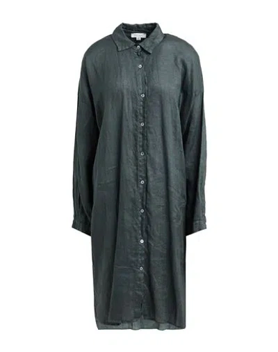 Crossley Woman Midi Dress Lead Size M Linen In Green