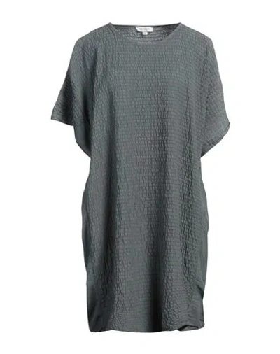 Crossley Woman Midi Dress Lead Size M Cotton, Linen In Grey