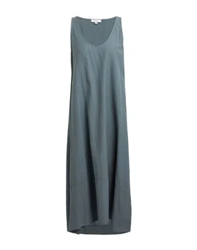 Crossley Woman Midi Dress Lead Size S Cotton, Silk In Gray