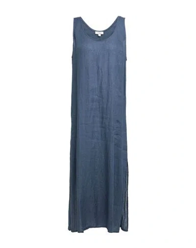 Crossley Woman Midi Dress Navy Size M Linen