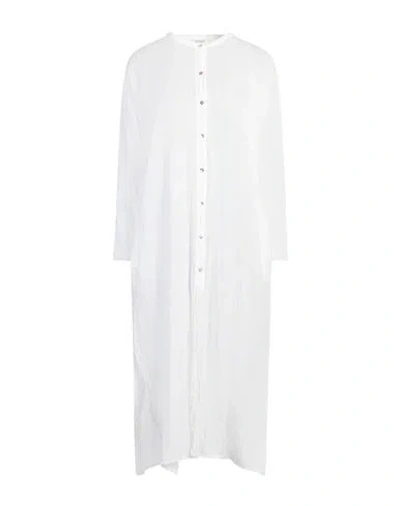Crossley Woman Midi Dress White Size S Cotton, Silk
