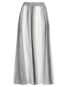 Crossley Woman Midi Skirt Light Grey Size L Linen In Grey