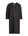 Crossley Woman Mini Dress Charcoal Size L Linen In Grey