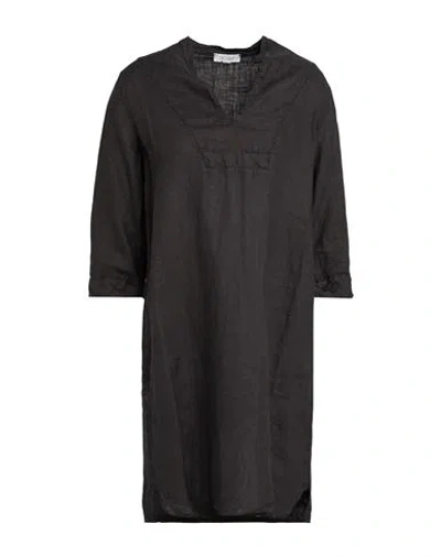 Crossley Woman Mini Dress Charcoal Size L Linen In Grey