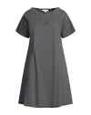 Crossley Woman Mini Dress Charcoal Size S Cotton, Elastane