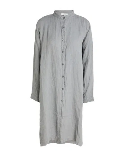 Crossley Woman Mini Dress Grey Size S Linen In Gray