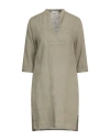Crossley Woman Mini Dress Khaki Size L Linen In Beige