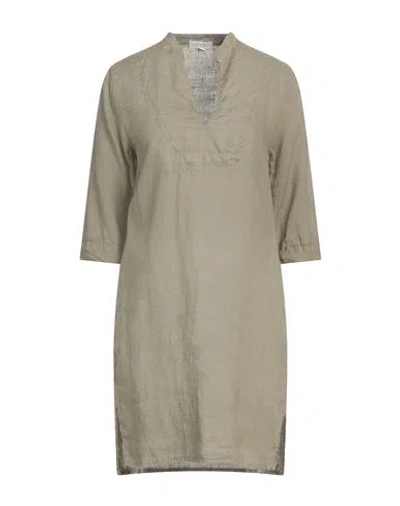 Crossley Woman Mini Dress Khaki Size L Linen In Beige