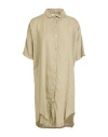 Crossley Woman Mini Dress Military Green Size L Linen