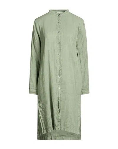 Crossley Woman Mini Dress Military Green Size Xs Linen