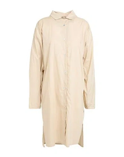 Crossley Woman Mini Dress Sand Size L Cotton In Beige