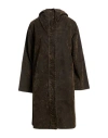Crossley Woman Overcoat & Trench Coat Dark Green Size S Cotton, Viscose In Green