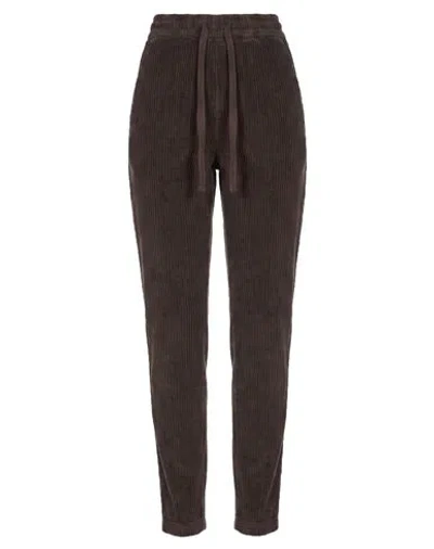 Crossley Woman Pants Dark Brown Size S Cotton, Elastane
