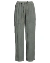 Crossley Woman Pants Military Green Size M Linen In Gray