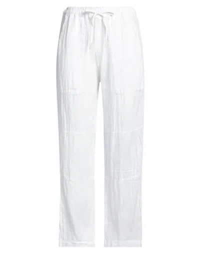 Crossley Woman Pants White Size M Linen