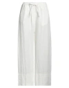 Crossley Woman Pants White Size Xl Linen