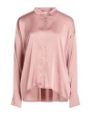 Crossley Woman Shirt Antique Rose Size L Silk, Elastane In Pink