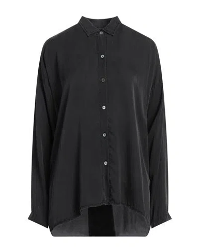 Crossley Woman Shirt Black Size M Silk, Elastane