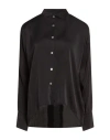 Crossley Woman Shirt Black Size L Silk, Elastane