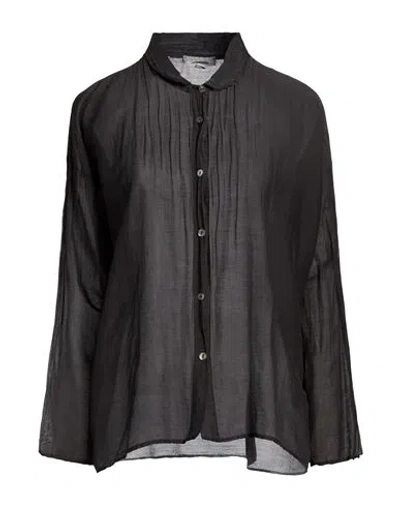 Crossley Woman Shirt Black Size Xs Cotton, Silk