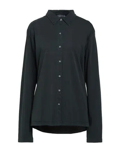 Crossley Woman Shirt Charcoal Size L Cotton In Blue