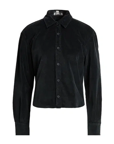 Crossley Woman Shirt Charcoal Size Xs Cotton, Elastane In Black