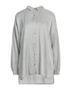 Crossley Woman Shirt Grey Size Xl Cotton, Silk In Grey