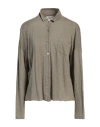 Crossley Woman Shirt Khaki Size M Linen In Beige