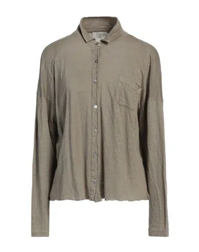 Crossley Woman Shirt Khaki Size M Linen In Beige