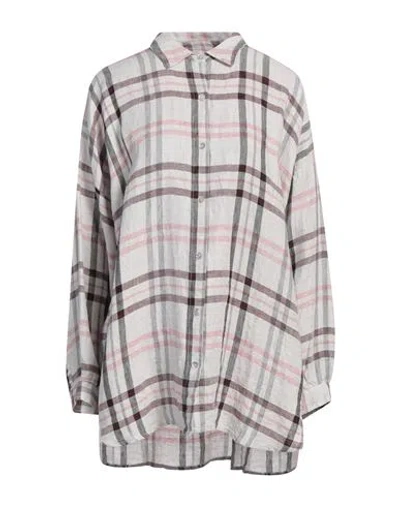 Crossley Woman Shirt Light Grey Size L Linen