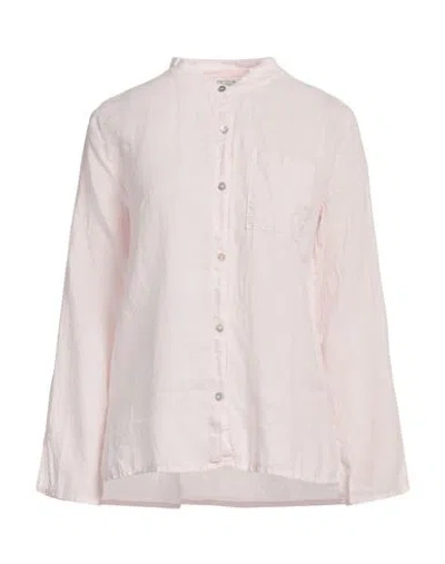 Crossley Woman Shirt Light Pink Size L Linen