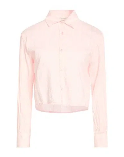 Crossley Woman Shirt Light Pink Size Xs Cotton, Linen, Silk In Multi