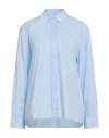 Crossley Woman Shirt Sky Blue Size M Cotton, Elastane In Blue