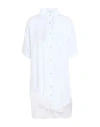 Crossley Woman Shirt White Size L Linen In Black
