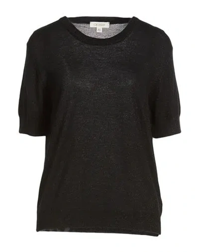 Crossley Woman Sweater Black Size S Virgin Wool, Metallic Fiber