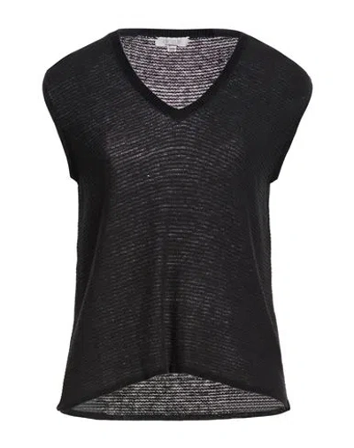 Crossley Woman Sweater Black Size Xl Cotton, Modal, Polyamide, Silk