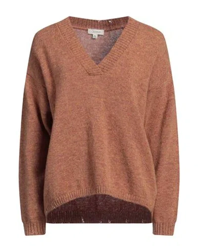 Crossley Woman Sweater Camel Size S Virgin Wool In Beige