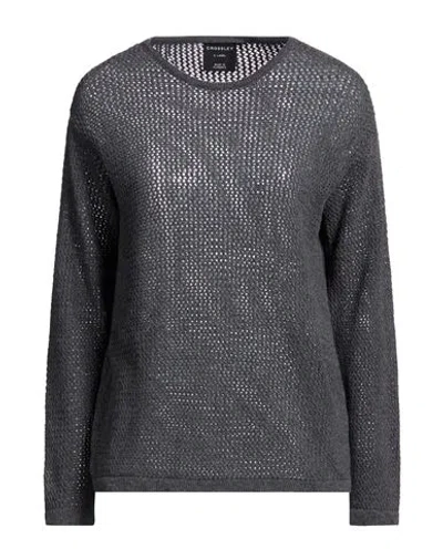 Crossley Woman Sweater Charcoal Size Xs Cashmere In Gray