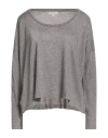 Crossley Woman Sweater Grey Size Xs Cotton, Cashmere In Gray